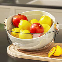 Bộ Thau Rổ Nhựa Cao Cấp Rửa Các Loại Rau Củ Quả  , Thiết Kế Thông Minh , An Toàn Cho Sức Khỏe