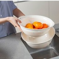 Bộ Thau Rổ Nhựa Cao Cấp Yoko Nhật Bản Loại Lớn - Nhựa Cao Cấp Chắc Chắn Sang Trọng, Gọn Gàng, An Toàn Cho Sức Khoẻ