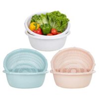 Bộ thau rổ tròn 35cm HOKORI 2327-1 - Vân đốt trúc - Rửa rau, trộn thực phẩm