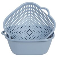 BỘ THAU RỔ VUÔNG 6 món - HÀNG CAO CẤP, THAU RỔ ĐỰNG RAU CỦ QUẢ 3288 3289 3290