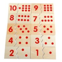 Bộ thẻ gỗ Ghép Số Học Số Và Học lượng ( Đếm ) - giáo cụ Montessori