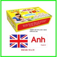 BỘ THẺ HỌC FLASHCARD THÔNG MINH SONG NGỮ LOẠI TO 15x21cm( cam kết như hình và quảng cáo)