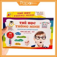 Bộ Thẻ Học Flashcards Cho Bé 416 Thẻ-16 Chủ Đề Song Ngữ Anh Việt Bibo