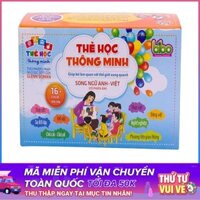 BỘ THẺ HỌC SONG NGỮ GỒM 16 CHỦ ĐỀ 416 THẺ THÔNG MINH FLASHCARD CHO BÉ - KÍCH THÍCH THÔNG MINH