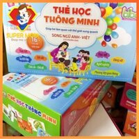 Bộ Thẻ Học Song Ngữ thông minh Tiếng Việt - Tiếng Anh BiBo 16 chủ đề - 416 thẻ cho bé phát triển trí não