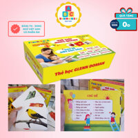 Bộ thẻ học thông minh 16 chủ đề thẻ flashcard cho bé loại to 416 thẻ song ngữ Anh Việt theo phương pháp Glen Doman