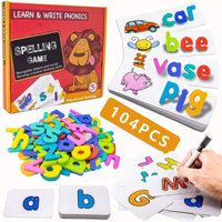 Bộ Thẻ học thông minh Chữ Cái Tiếng Anh,52 bộ thẻ ghép chữ - Spelling game - đồ chơi ghéo chữ thông minh trí tuệ cho bé