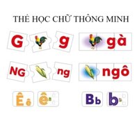 Bộ thẻ học thông minh, học chữ cái, ghép vần cho bé