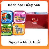 Bộ thẻ học thông minh, Flashcard 4D MAT cho bé thẻ to dày cứng giúp bé học ngoại ngữ từ khi 1 tuổi