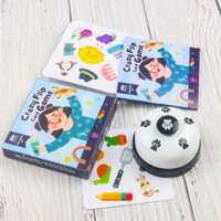 Bộ thẻ Smach & Match - Lật Tìm vui nhộn tặng kèm chuông,đồ chơi giáo dục phát triển sớm, quà tặng sinh nhật, quà giáng s