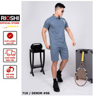 Bộ thể thao Adidas cao cấp mùa hè vải mát chuẩn phom xịn đẹp Rioshi RH5-710 Bộ thể thao nam cộc tay mùa hè 2025