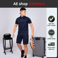 Bộ thể thao Adidas chất thun mát viền may chắc chắn Ae Shop MK710, Bộ quần áo hè nam chất thun lạnh cổ polo túi khoá