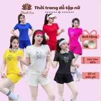 Bộ thể thao HM09 tập erobic, gym , chạy bộ , đánh bóng .... áo thun + quần gió 2 lớp
