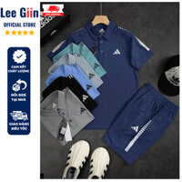 Bộ thể thao nam Adidas cao cấp mùa hè chất mát chuẩn phom xịn đẹp Leegiin LH5-053 Set thể thao nam cộc tay hè 2025
