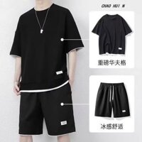 Bộ Thể Thao Nam Áo Tay Ngắn Quần Short Kiểu Dáng Slim Fit Đơn Giản Mặc Đẹp Mọi Lứa Tuồi