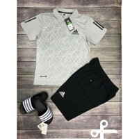 Bộ Thể Thao Nam Cổ Bẻ D.A.S Xám CB006 chất đẹp, Bộ quần áo thể thao nam giá rẻ (HÌNH THẬT 100%)