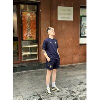 Bộ thể thao nam mùa hè Nike PsG vân cambo màu xanh họa tiết,đồ thể thao thoáng khí siêu nhẹ cao cấp