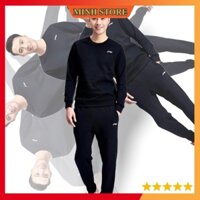 Bộ thể thao nam NỈ cao cấp mặc nhà co dãn, Đồ bộ nam dài tay phong cách năng động trẻ trung BN01 - MS66