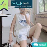 Bộ thể thao nữ BT08 unisex, set đồ thể thao thun sát nách nam nữ dáng rộng phong cách Hàn Quốc, chất vải mát