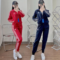 Bộ thể thao nữ dài tay,set bộ thể thao thu đông, bộ quần áo dài tay bo gấu,vải umi dày mịn - XƯỞNG MAY ANNA