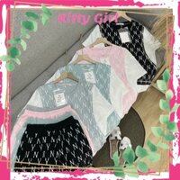 Bộ Thể Thao Nữ N.Y Cotton Cộc Tay Kiểu Áo Bóng Chày HotTrend Quần Đùi