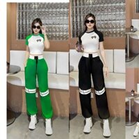 bộ thể thao nữ quần chất gió,áo chất thun. đi tập zumba,gym,yoga,aerobic,đi chơi đều xinh (BỘ 99)
