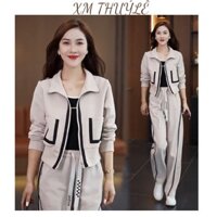 Bộ thể thao nữ, set đồ bộ quần ống rộng, áo tay dài bo gấu, đồ bộ thu đông form suông, vải umi mịn XƯỞNG MAY THÚY LÊ
