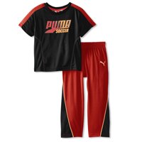 Bộ thể thao Puma áo cộc quần dài màu đen