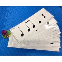 Bộ thẻ tiết tấu Đơn - Đen - Trắng - Nghỉ (có bán kèm theo nhạc beat)