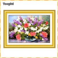 Bộ thêu ruy băng Gói vật liệu thêu chữ thập hoa DIY Needlework cho
