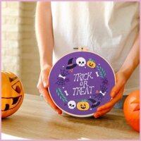 Bộ thêu tay Halloween Halloween Bộ khởi đầu thêu kim chỉ thêu tay Bộ kim chỉ có shinvn