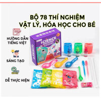 Bộ thí nghiệm hóa học 78 chi tiết cho bé khám phá khoa học có hướng dẫn tiếng việt- Thỏ Nhanh Trí