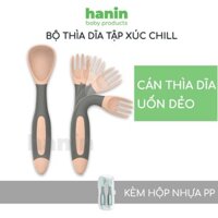 Bộ thìa dĩa ăn dặm uốn dẻo CHILL cho bé tập xúc Hanin Baby - Thiết kế thông minh, chất liệu an toàn