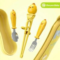 Bộ Thìa Dĩa Đũa Ăn Dặm Cho Bé Goryeo Baby Hàn Quốc Kèm thìa