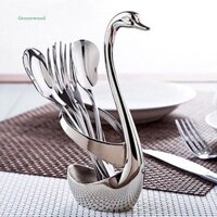 BỘ THÌA DĨA INOX CAO CẤP KÈM ỐNG CẮM THIÊN NGA (SẢN PHẨM CHẤT LƯỢNG)