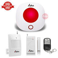 Bộ thiết bị chống trộm không dây wifi APLUS X1A (Bảo hành 12 tháng 1 đổi 1)(Hú còi chớp báo động, cảnh báo từ xa qua app điện thoại)(Có pin dự phòng 8 giờ)