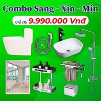 Bộ thiết bị vệ sinh giá siêu rẻ NA005 : Sen cây - bệt liền khối - phụ kiện