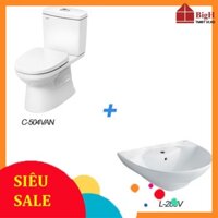 Bộ thiết bị vệ sinh INAX C-504VAN+L-288V. kháng khuẩn tuyệt đối - Vật liệu xây dựng BigH