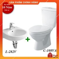 Bộ thiết bị vệ sinh Inax C-108VA + L-282V. Men cao cấp , chống ố vàng - Vật liệu xây dựng BigH