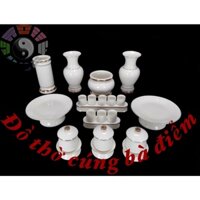 Bộ Thờ Cúng Bình Bông Bạch Ngọc 1515 Gốm Sứ Cao Cấp