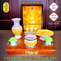 BỘ THỜ CÚNG ÔNG TÁO (TRANH TRÚC CHỈ) CÓ ĐÈN CAO CẤP - SIZE CHUẨN 40x40CM (PHÂN LOẠI TỪNG SẢN PHẨM BÁN LẺ)