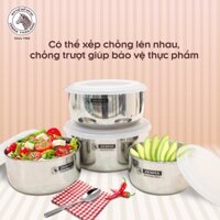 Bộ thố Inox Zebra 12 -14-16-18cm - 184106 hàng nhập khẩu Thái Lan