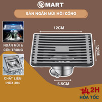 Bộ Thoát Sàn Ngăn Mùi Hôi Inox 304 Dày Cao Cấp Thép Chống Rỉ ( 12x12 cm ) BC028