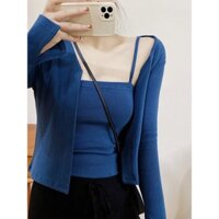 Bộ thời trang thoải mái cho phụ nữ mùa hè, áo khoác cardigan cotton modal chống nắng, khăn choàng, áo khoác ngoài, áo che nắng