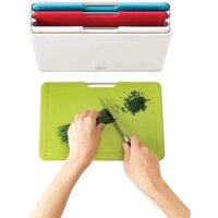 Bộ thớt Joseph Joseph Folio kèm chân đế + dao đầu bếp Elavete (98995)