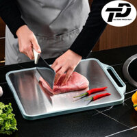 Bộ thớt kháng khuẩn 2 mặt, inox 304 và nhựa PP, chống tràn, tiện lợi