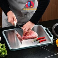 Bộ thớt kháng khuẩn 2 mặt, inox 304 và nhựa PP, chống tràn, tiện lợi