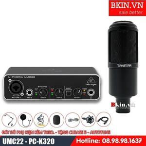 Bộ thu âm Behringer UMC22 Micro thu âm Takstar PC-K320