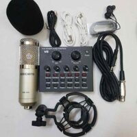 Bộ Thu Âm Hát Livestream Karaoke Mic Bm900 Cục Thu âm soundcard V8 (sp như hình) Bh 6 Tháng