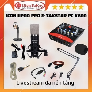Bộ thu âm Icon Upod Pro + Micro Takstar PC K600